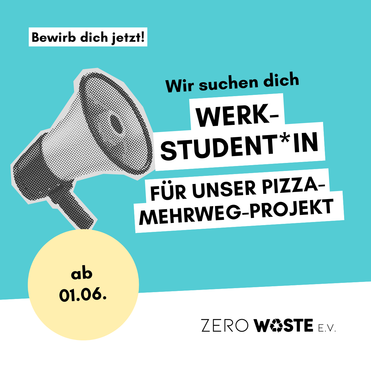 Wir suchen dich: Werkstudent*in für unser Pizza-Mehrweg-Projekt